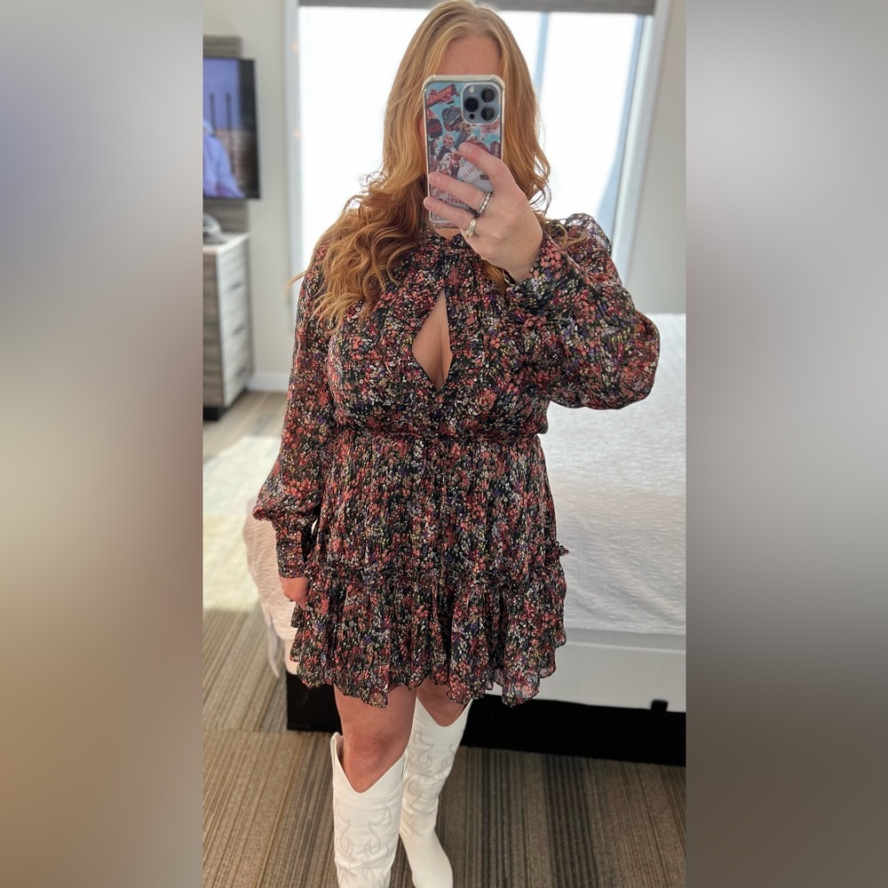 Fall Mini Ruffle dress with long sleeves